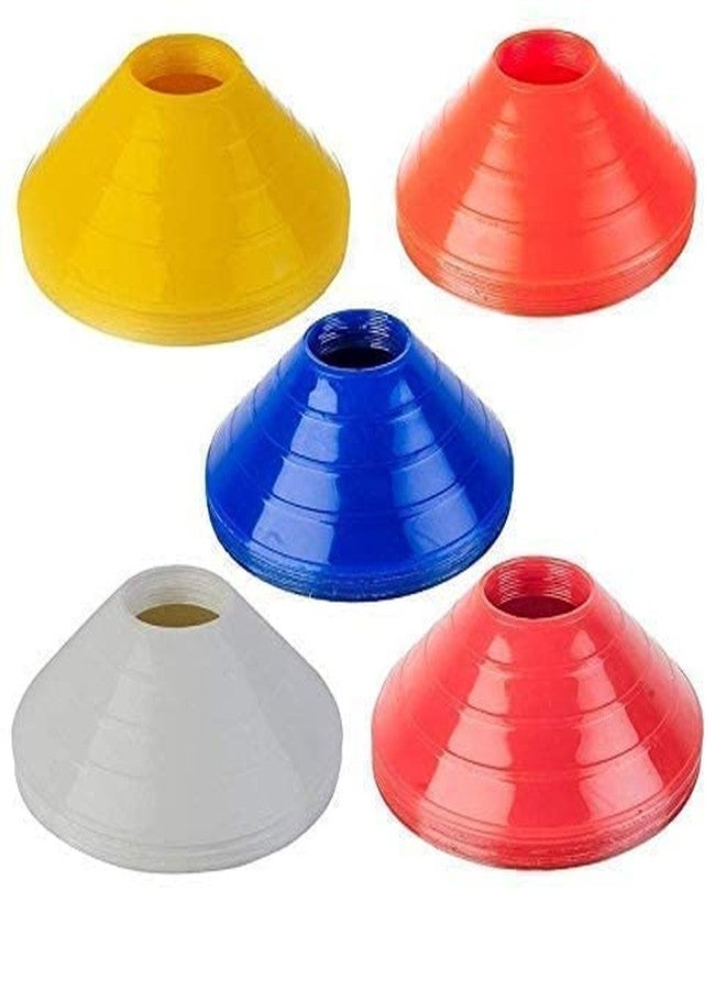 PERICO Plastic Space Marker Agility Soccer Cones for Training, Football, Kids, Sports, Field Cone Markers (Multicolor, 10 Cones Set) - Image 4